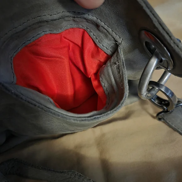 Hammitt Charcoal Leather Unisex Messenger Bag - Picture 5 of 13